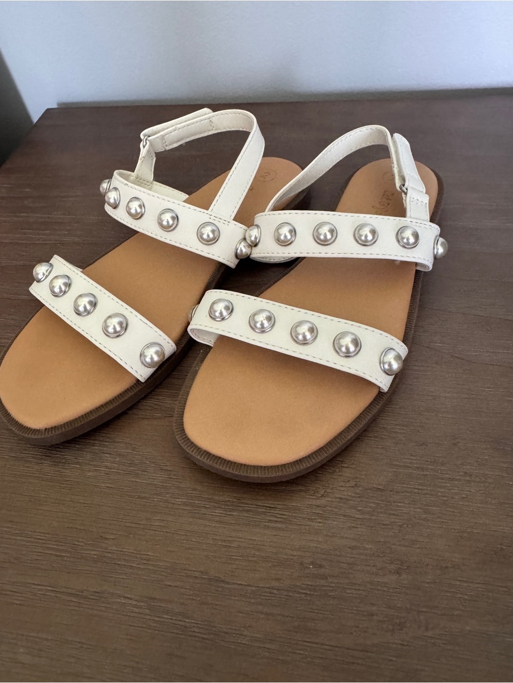 Cat & Jack White Studded Girl's Sandals